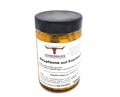 Reispfanne mit Faschiertem